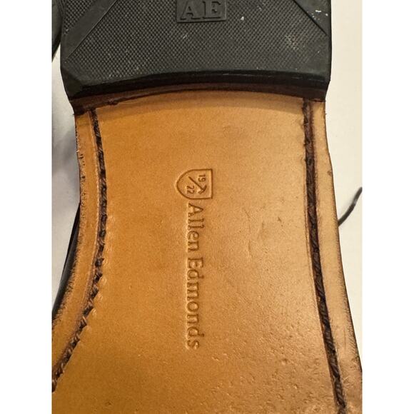 Size 11 D Allen Edmonds Clifton Brown Leather Cap Toe Lace Up Dress Shoes Oxford - Picture 11 of 14